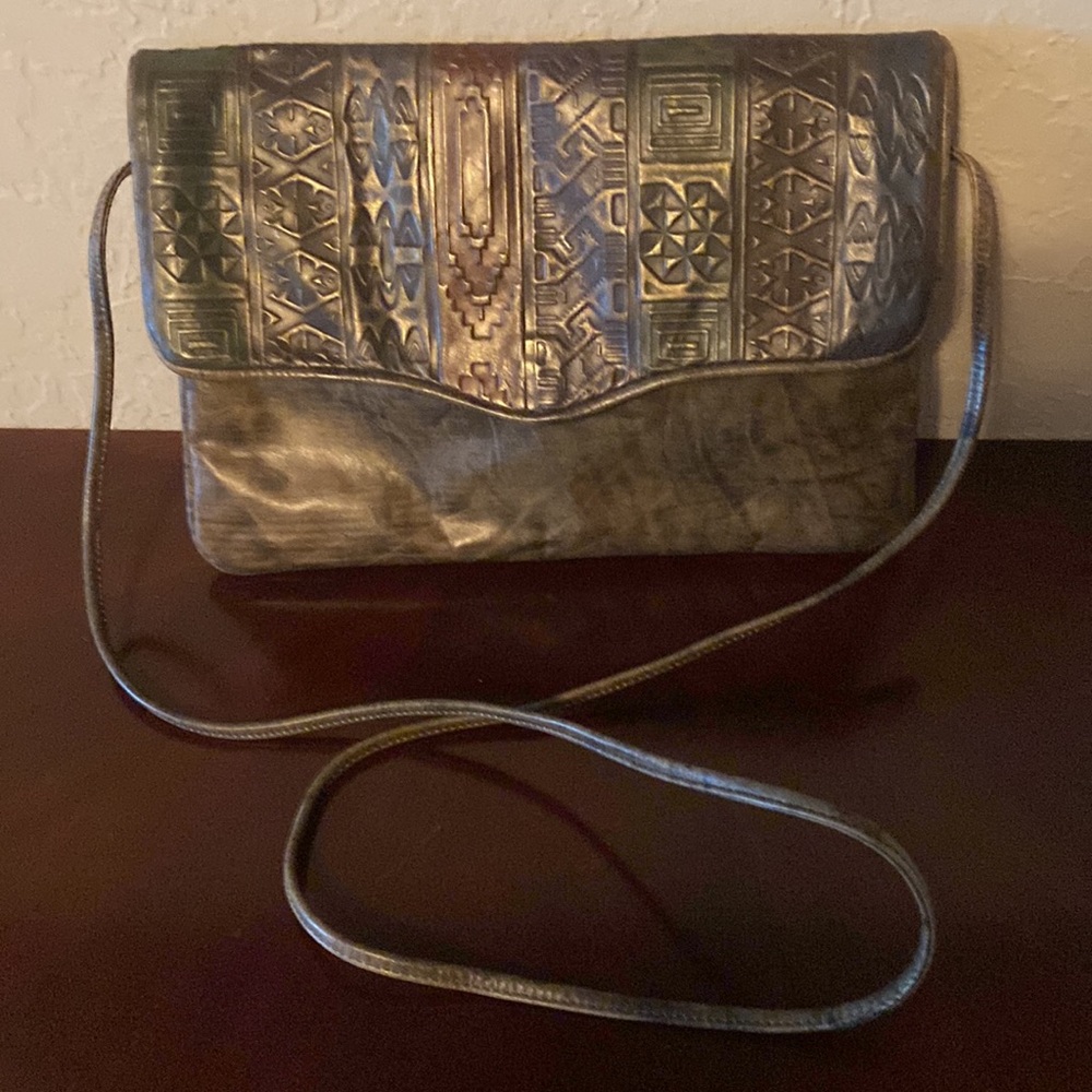 Vintage bag KCH California large crossbody bag clutch beautiful leather